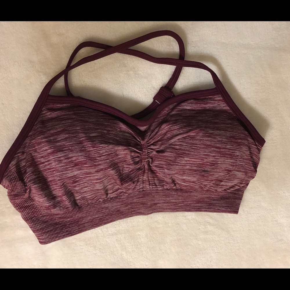 NWOT Calia by Carrie Underwood maroon sports bra.